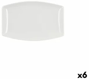 Teglia da Cucina Quid Gastro Quadrato Ceramica Bianco (25,2 x 16 x 2 cm) (6 Unità)