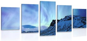 Quadri 5 pezzi – Luce polare nordica