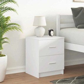 Comodino Con 2 Cassetti Bianco 40x36x50 Cm /