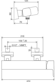 Ravak X070132 - Miscelatore per doccia FREE cromato lucido