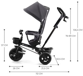 KINDERKRAFT - Triciclo per bambini AVEO grigio