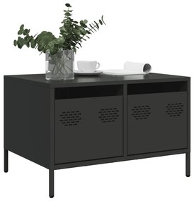 Mobile Tv Nero 68x50x43,5 Cm İn Acciaio Laminato A Freddo /