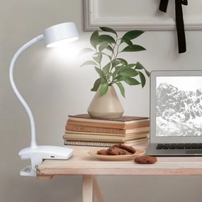 Solight WO3001-W- Lampada flessibile dimmerabile a LED con clip LED/2W/5V 3000/4000/6500K bianco