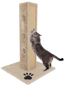 Albero per Gatto con Graffiatoio Cuccia Giocattolo Gatti Parco Giochi Tiragraffi in Sisal Naturale 80 x 45 x 45 cm Colore Beige Dixie