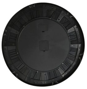 Orologio da Parete Home ESPRIT Nero Dorato Cristallo Ferro 60 x 8 x 60 cm