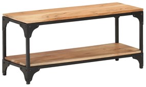 Tavolino Da Salotto 90x30x40 Cm İn Legno Massello Di Acacia /