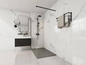 Piatto per doccia da posare o da incasso 140 x 90 cm in Resina Grigio - MIRNOSA