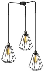 Apparecchio a sospensione in metallo nero Opviq luci Mathaios - Opviq lights