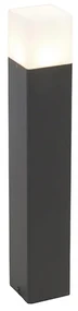 Lampada da esterno a stelo nera con paralume opalino bianco 50 cm - Denmark
