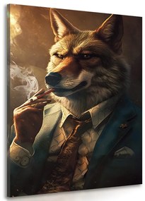 Quadro su tela – Gangster animale lupo