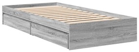 Giroletto cassetti grigio sonoma 100x200 cm legno multistrato