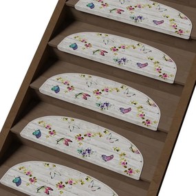 Gradini crema in set da 16 pezzi 20x65 cm Butterfly Life - Vitaus