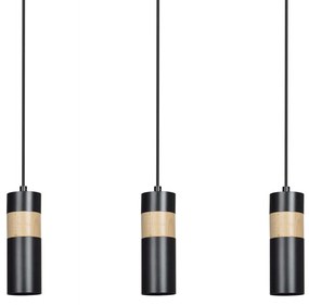 Lampadario a sospensione AKARI 3 BLACK
