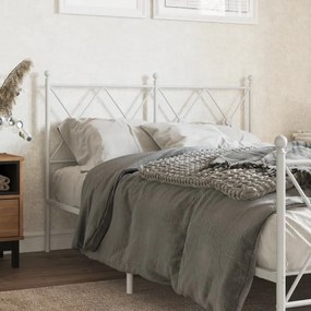 Testiera İn Metallo Bianco 120 Cm /