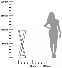 Portafiori LOFT 100x24 cm nero/bianco