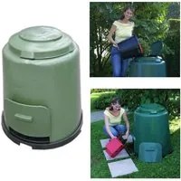 Compostiera da giardino germany rotonda 280 lt