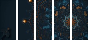 Quadri 5 pezzi – Mandala di lusso