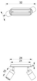 Brilagi - Faretto POKER 2xGU10/25W/230V blu