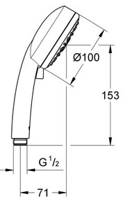 GROHE 27575002 - Doccetta TEMPESTA COSMOPOLITAN 100 4” cromo lucido