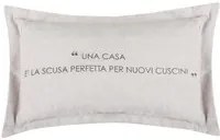 Cuscino divano 30x50 cm scritta tortora