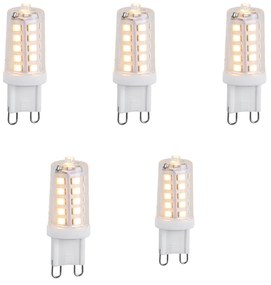 Set da 5 Lampadine LED G9 dimmerabili a 3 fasi 3W 250 lm 2700K