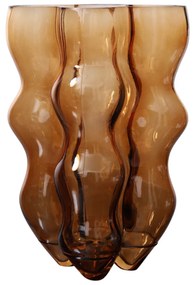 Vaso arredo vetro 30,5 cm marrone