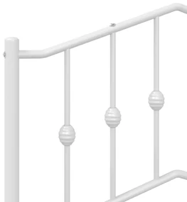 Testiera in metallo bianco 140 cm