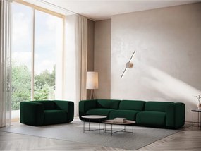 Poltrona verde scuro con rivestimento in velluto Ekahi – Makamii