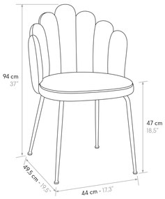 FLOW - sedia di design moderno in velluto