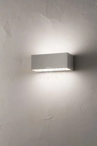 Applique falco silver led 4000k 780lm 12w l.23cm biemissione ip65