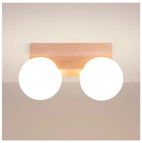 Sollux SL.1683 - Plafoniera BULBO 2xG9/8W/230V faggio/bianco