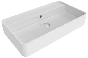 Ceramica Flaminia MINIWASH 75 lavabo da appoggio con piano rubinetteria senza piletta in ceramica bianco