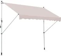 EasyComfort Tenda da Sole a Bracci 3x1.5m con Manovella e Struttura Telescopica, Beige