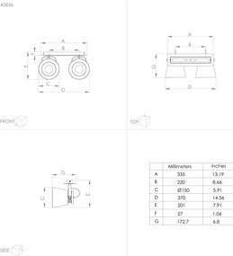Eglo 43836 - Faretto TWICKEN 2xE27/40W/230V