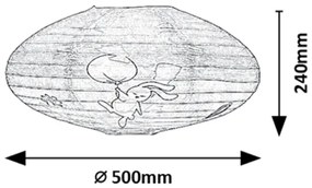 Rabalux 71408 - Paralume per bambini per lampadario HOPPLY max. 40W diametro 50 cm