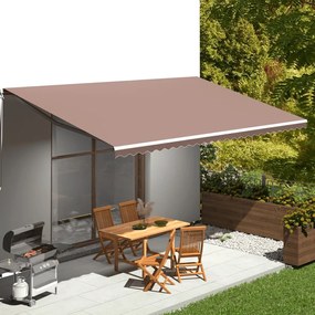 Tessuto Di Ricambio Per Tenda Da Sole Marrone 6x3 M /