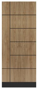Pannello per porta d'ingresso P200 pellicolato pvc marrone L 92  x H 210.5 cm, Sp 6 mm apertura sinistra