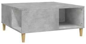 Tavolino salotto grigio cemento 80x80x36,5 cm legno multistrato