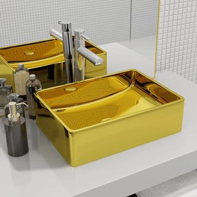Lavandino 41x30x12 Cm İn Ceramica Oro /