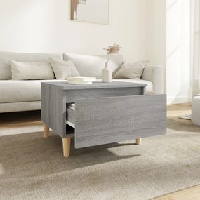 Tavolino grigio sonoma 50x46x35 cm in legno multistrato