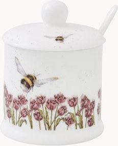 Zuccheriera in Fine Bone China con cucchiaino Bumble Bee