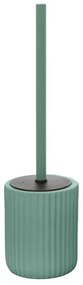 Scopino wc verde in ceramica soft touch con setole nere Spring