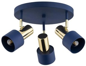 Argon 6195 - Luce Spot DORIA 3xE27/15W/230V blu/ottone