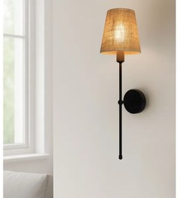 Applique MADELA 1xE14/40W/230V iuta/nero