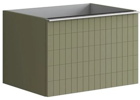 Mobile da bagno sotto lavabo Pixel grid verde laccato opaco L 60 x H 40 x P 45.5 cm 1 cassetto, lavabo non incluso