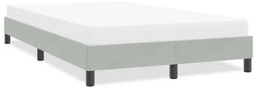 Giroletto Senza Materasso Grigio Chiaro 120x210 Cm Velluto /