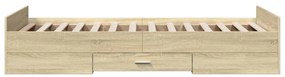 Giroletto cassetti rovere sonoma 75x190 cm legno multistrato