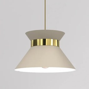 Lampadario a sospensione con filo NORGE 1xE27/15W/230V beige/oro