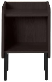 Comodino nero in rovere con ripiani Wrap - Bonami Selection