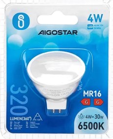 Lampadina LED MR16 GU5,3/4W/12V 6500K - Aigostar